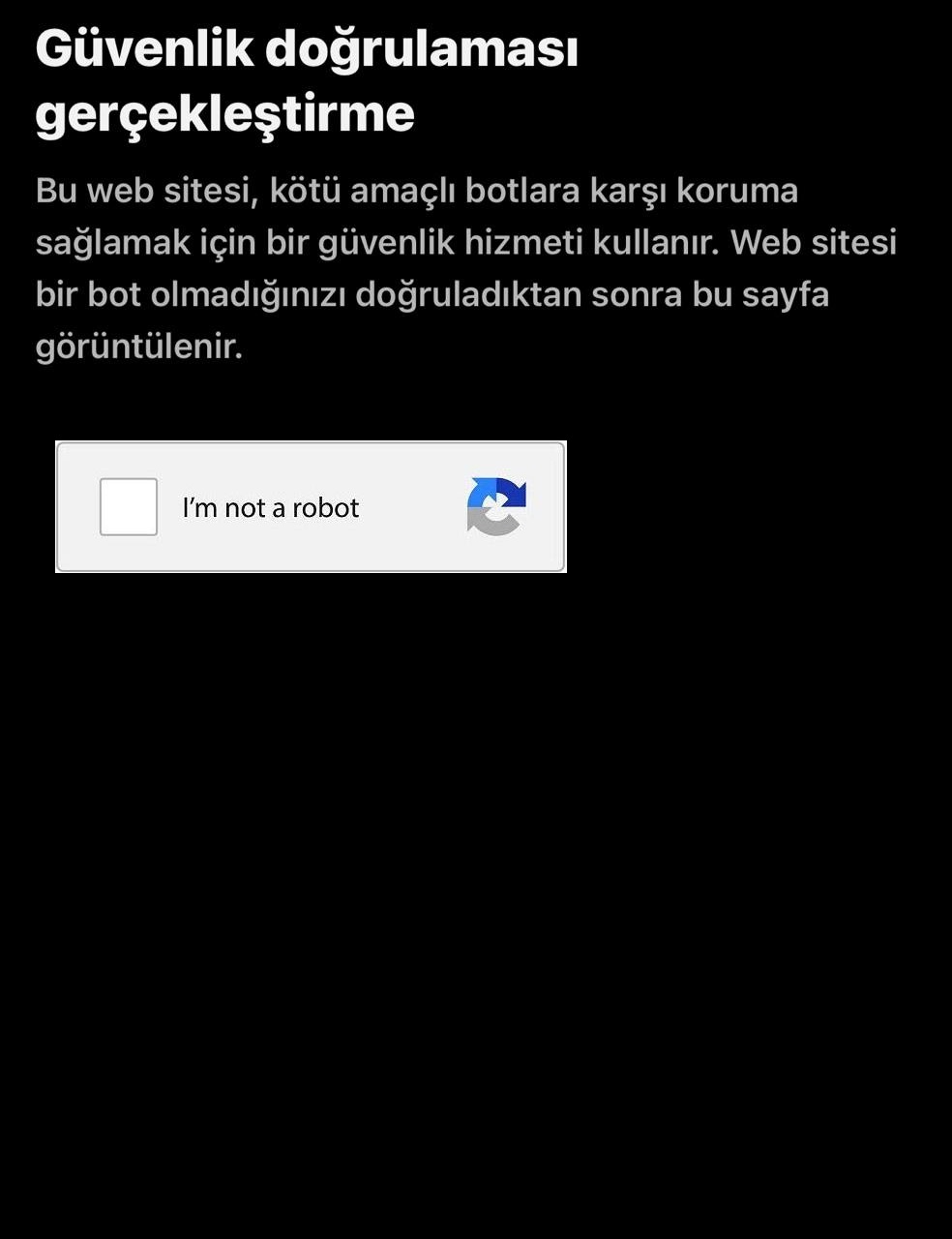 Robot Doğrulama